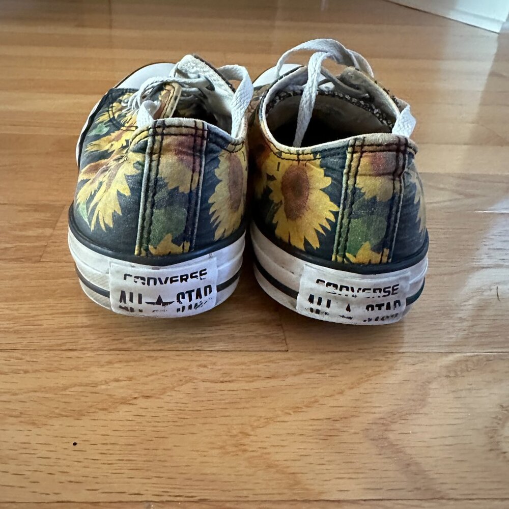 Converse Women's Sunflower Print Low Top Sneakers - Yellow/Black - Picture 8 of 15